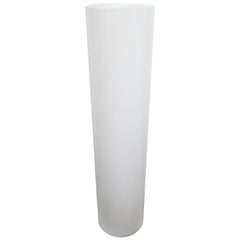 White Plexi Column Floor Lamp for Habitat