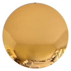 Espejo convexo Varenna 24 Ct Verre Eglomisé Oro Rojo Diámetro - 31,5" diámetro.