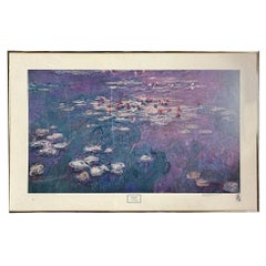 1979 Carnegie Institute "Nympheas" Poster litografico di Claude Monet incorniciato
