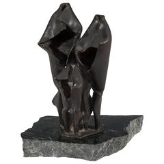Bronze Abstract Sculpture in the Brutalist Style, Unsigned 5