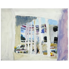 Abstract City View Painting by Marilyn Lanfear