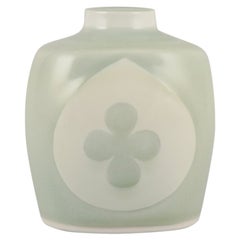 Nils Thorsson for Royal Copenhagen. Rare ceramic vase in celadon glaze.