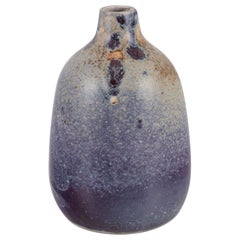 Royal Copenhagen. Unique ceramic vase.  Test glaze in purple shades.