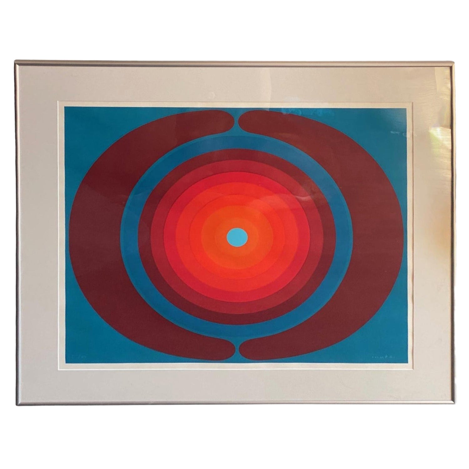 Kyohei Inukai, serigrafia astratta Pop Op Art giapponese firmata in edizione limitata