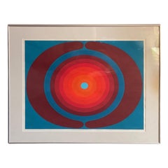 Sérigraphie abstraite Pop Op Art japonaise signée Kyohei Inukai en édition limitée