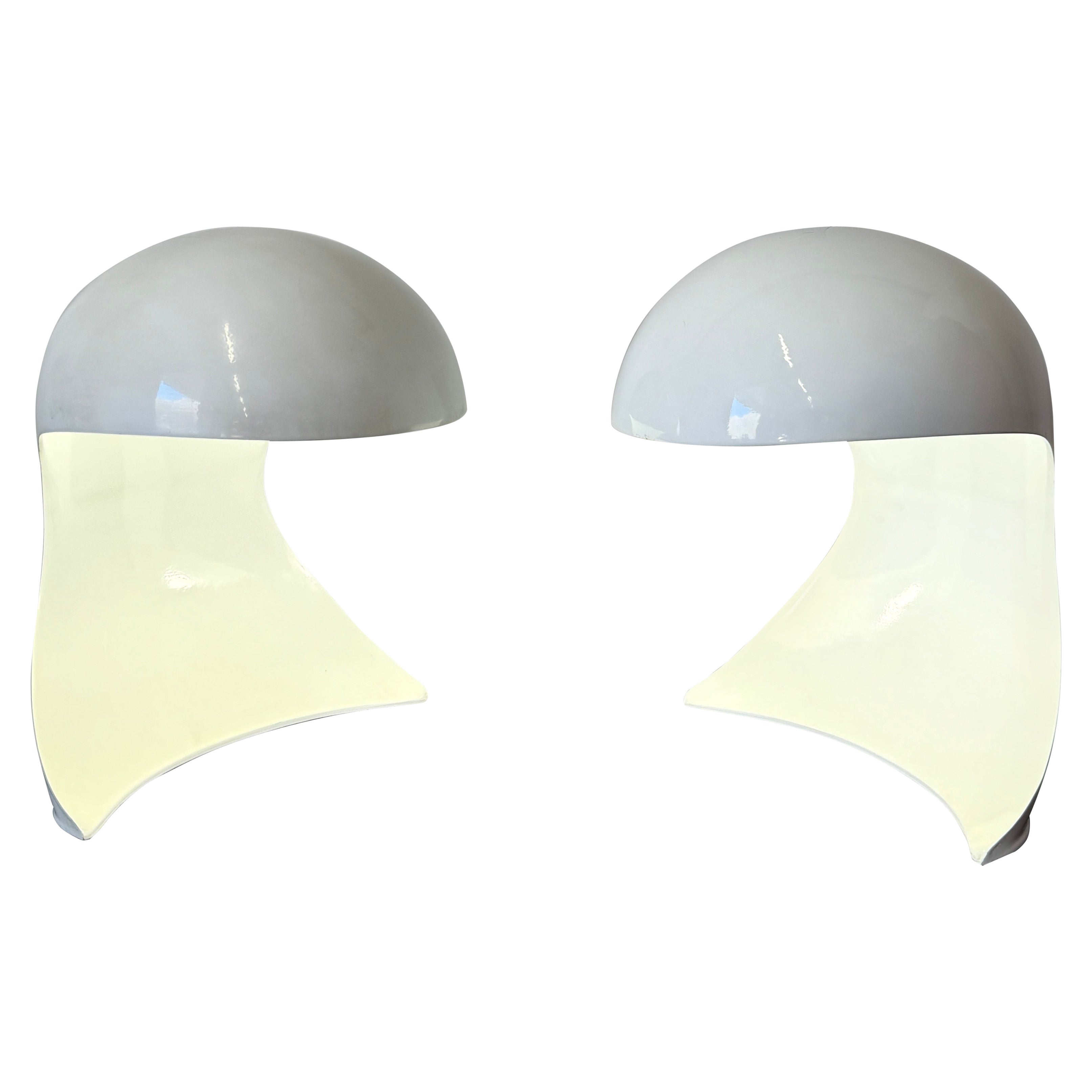Dario Tognon , Coppia di lampada da tavolo mod. Dania, prod. Artemide, 1969
