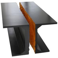 Limited Edition Dining Table by Thierry Dreyfus, Walnut or Black Lacquer