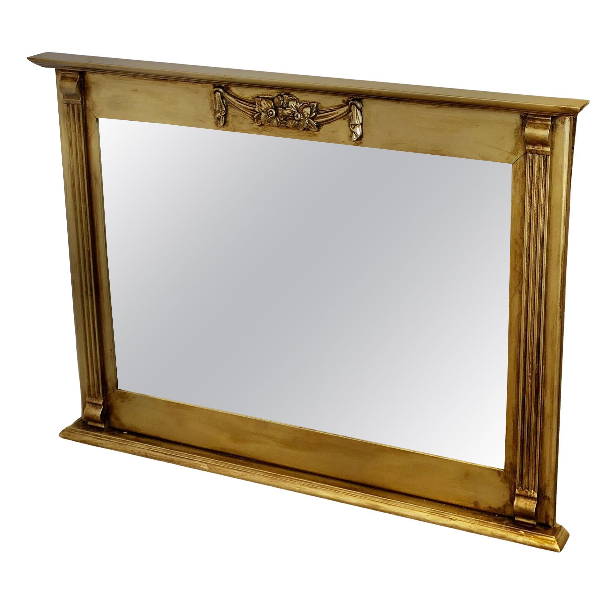 Viktorianischer Stil Gold Overmantel Spiegel  Ein hübscher Spiegel in Gold für den Mantel