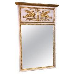 Vintage La Barge, specchio dipinto e dorato in stile neoclassico