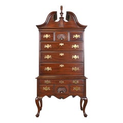 Henkel Harris Queen Anne Mahogany Highboy Dresser, 1977