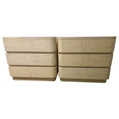 Karl Springer Pair of Petite Hand-Lacquered Chest of Drawers