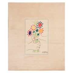 Tapis Art Modernity du milieu du 20ème siècle 6' 8" x 7' 10"