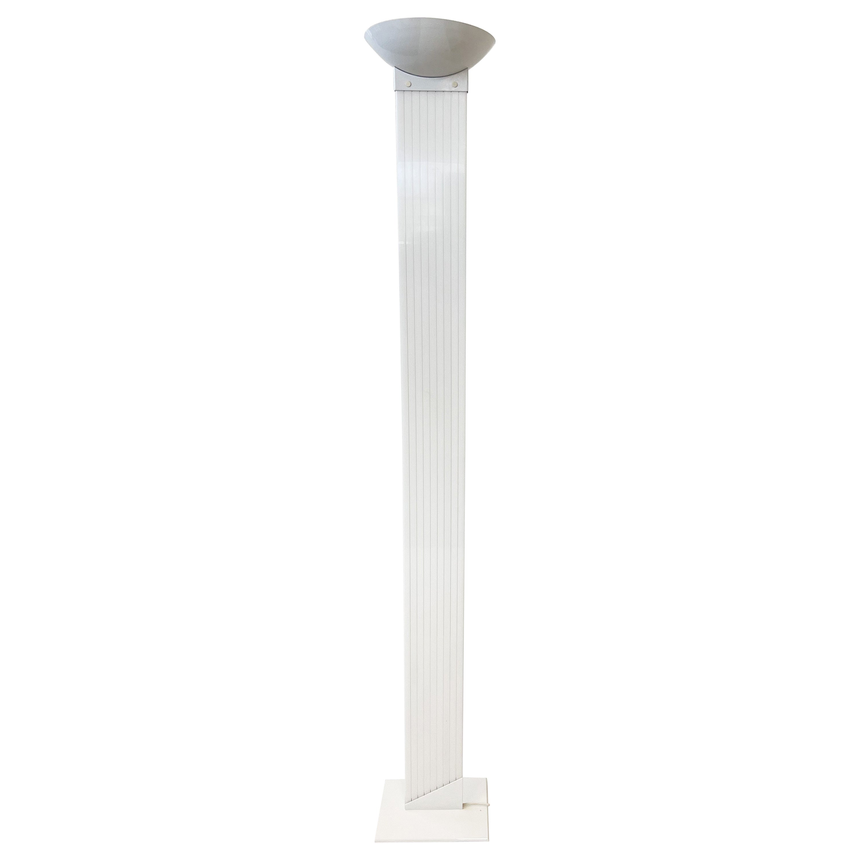 White Post-Modern Torchier by JD Aznar For Sale