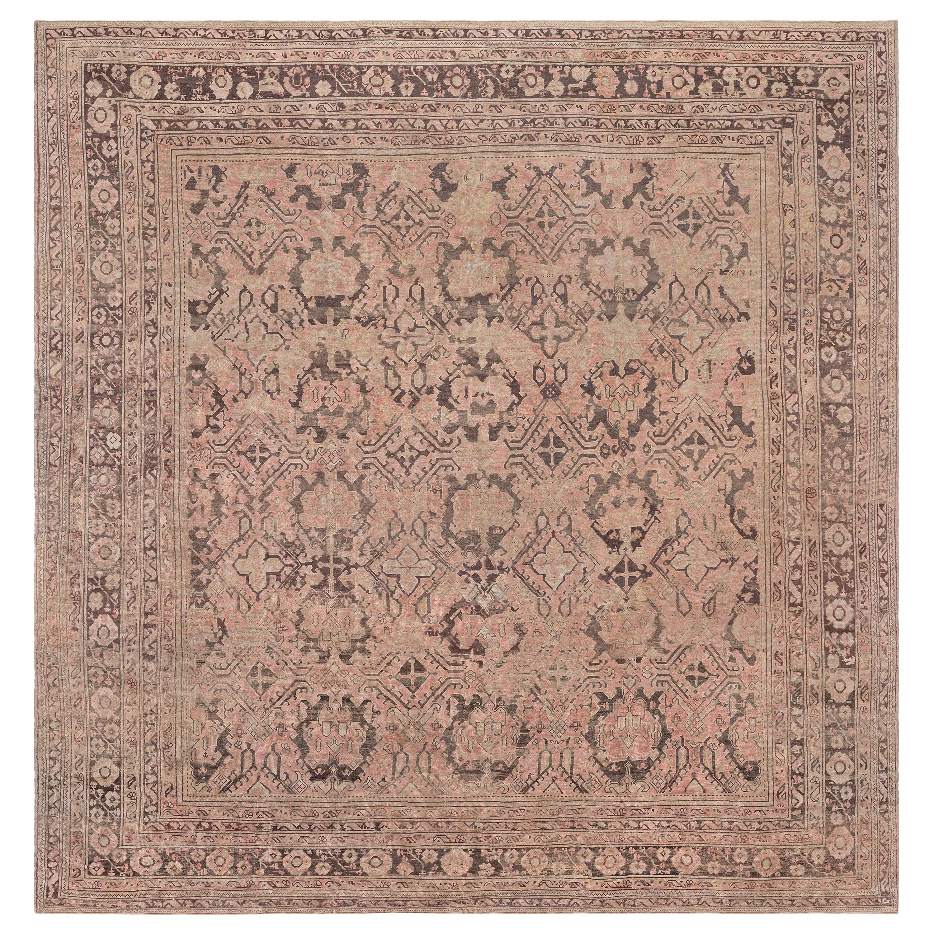 Tappeto Doris Leslie Blau 1900s Turkish Oushak tinto a mano in lana