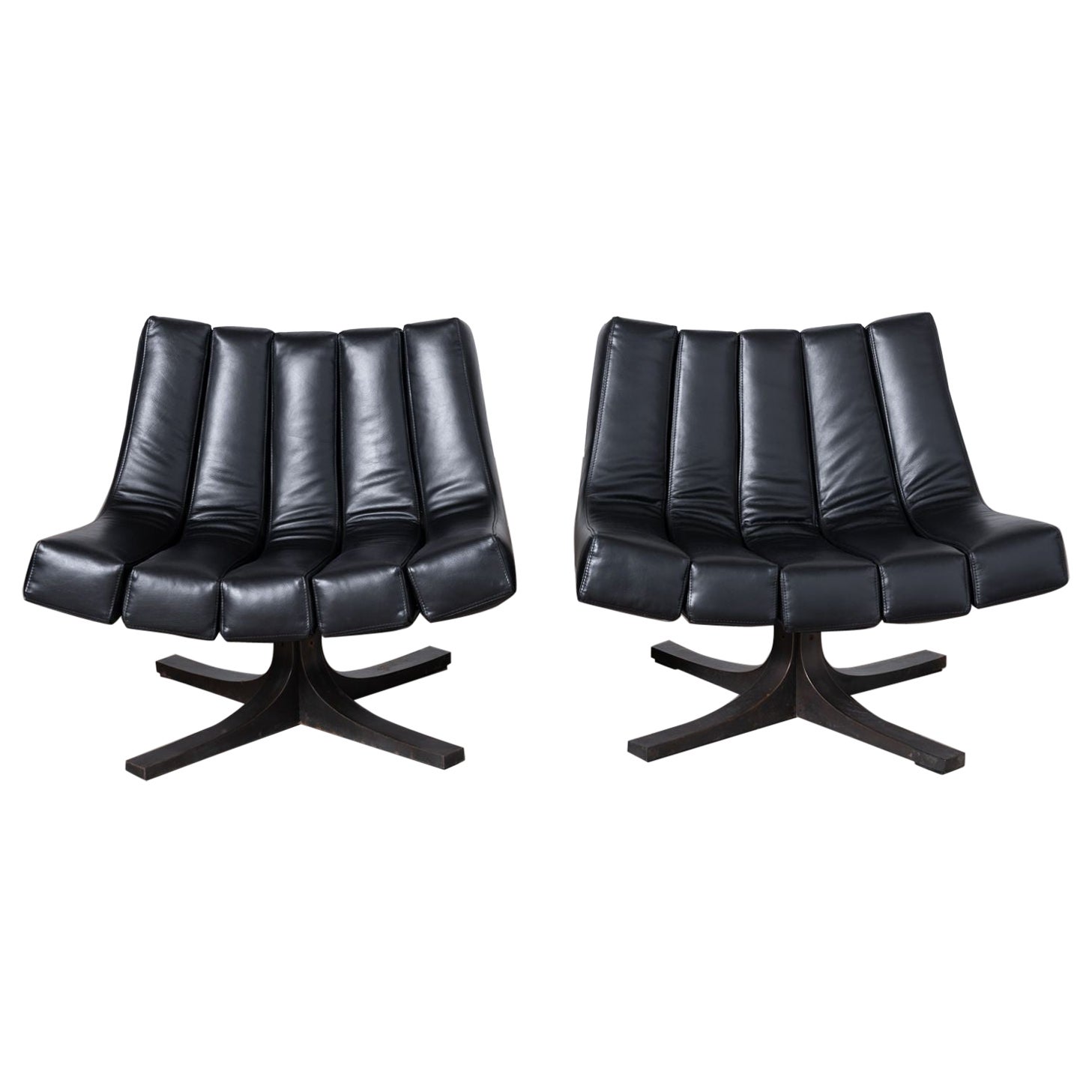 Javier Carvajal Granada Swivel Lounge Chairs for Martinez Medina, Spain 1960s
