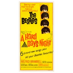 The Beatles 'A Hard Day's Night' Original Vintage Movie Poster, Australian, 1964