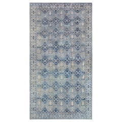 Doris Leslie Blau Oversized Antique Indian Botanic Handmade Wool Rug