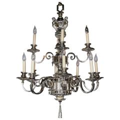 Silver Plated Caldwell Twelve-Light Chandelier Silver Plated Caldwell Twelve-Light Chandelier