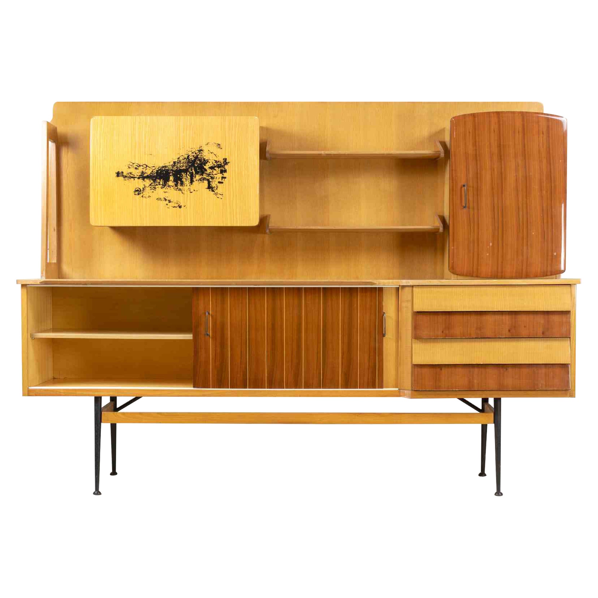 Vintage Living Room Furniture Italian Manufacture, 1950s en vente