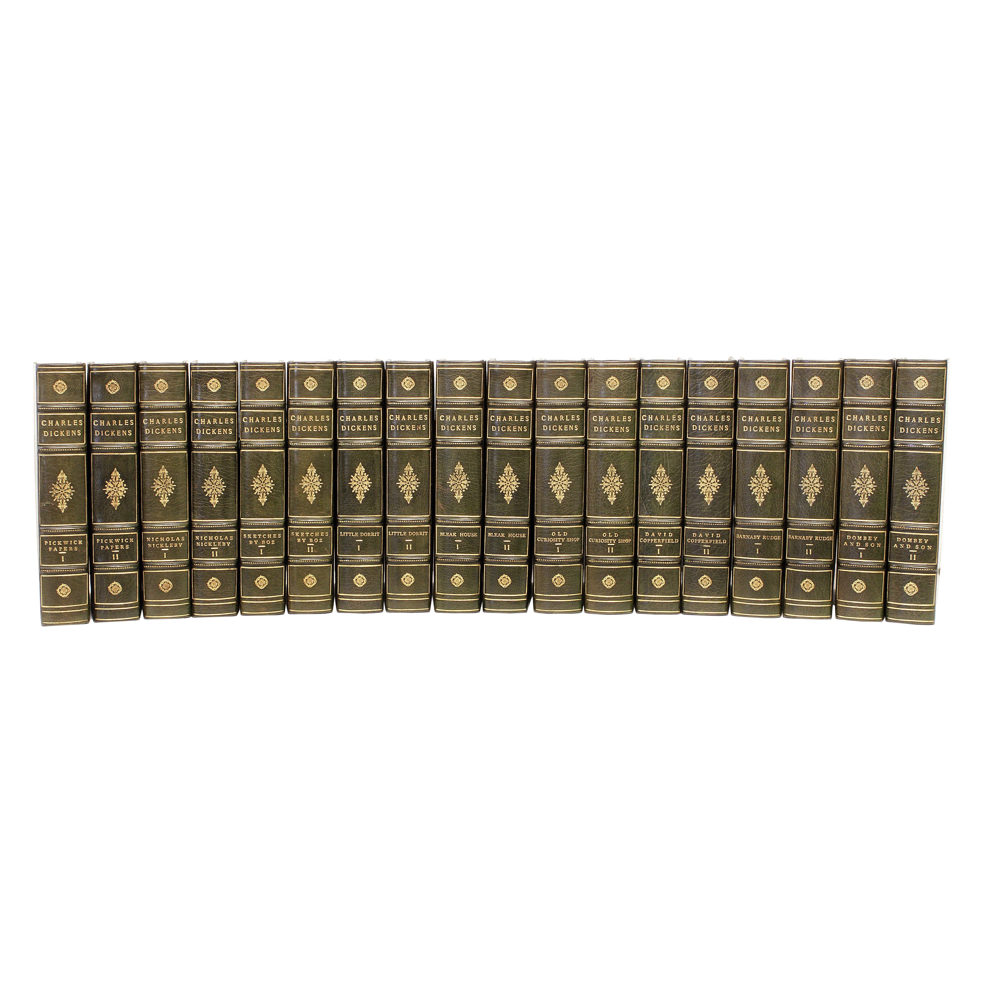 The Complete Works Of Charles Dickens - 36 vols. - IN A FINE LEATHER BINDING !