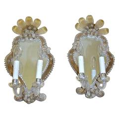 Pair of Venetian Italian Mirrored Wall Sconces 9