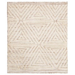 Apadana's Modern Moroccan Handmade Custom Wool Ru