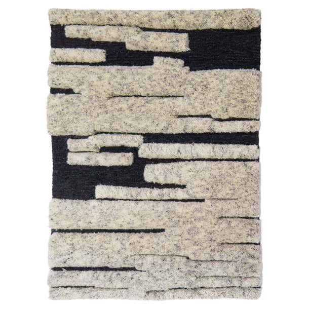 Modern Moroccan Handmade Custom Wool Rug By Apadana For Sale at 1stDibs
