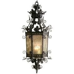 Country French Wrought Iron Lantern Chandelier