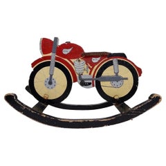 Moto BSA mecedora vintage de madera - Años 30 - Carrusel, Tiovivo
