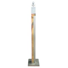 Lampadaire en acier inoxydable brossé de Pierre Cardin pour Laurel