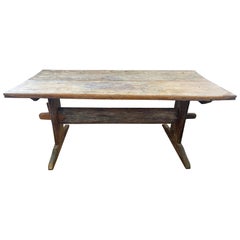 Antique 19th Century Swedish Trestle Table