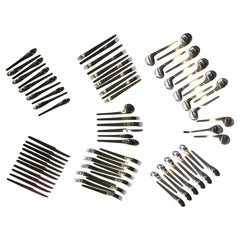 Used Arne Jacobsen 12 Place settings AJ Flatware Set 75pcs. A. Michelsen Denmark