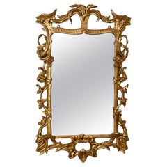 Antique A Large George III Giltwood Mirror in the Rococo Taste Circa 1760 105cm Tall