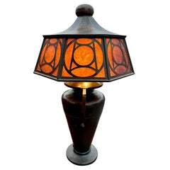 ANTIQ, Cir. 1910 C  LIMBERT  Lamp. Stickley era - W/ period  MICA     MUST  SELL