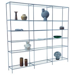 Poul Cadovious für Royal System „Abstracta“ Regal Chrom Glas 1960s