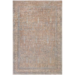 Doris Leslie Blau Large Antique North Indian Brown Handmade Wool Rugs by Doris Leslie Blau