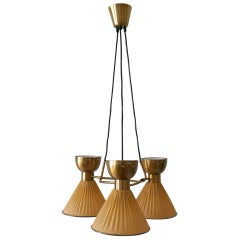Exceptional 6-Flamed Mid Century Modern Pendant Lamp or Chandelier Sweden 1950s