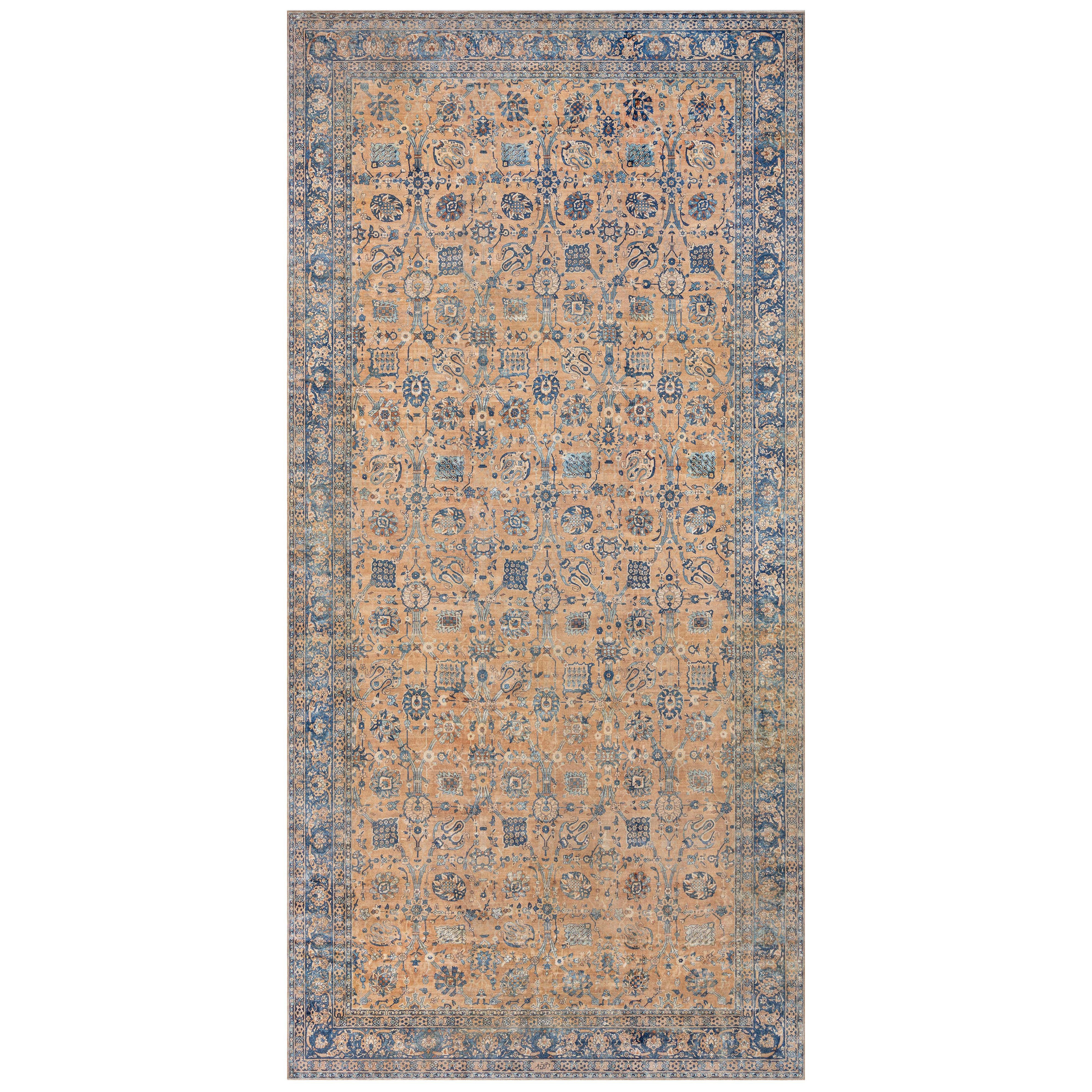 Tapis persan Kirman botanique ancien fait à la main Doris Leslie Blau en vente