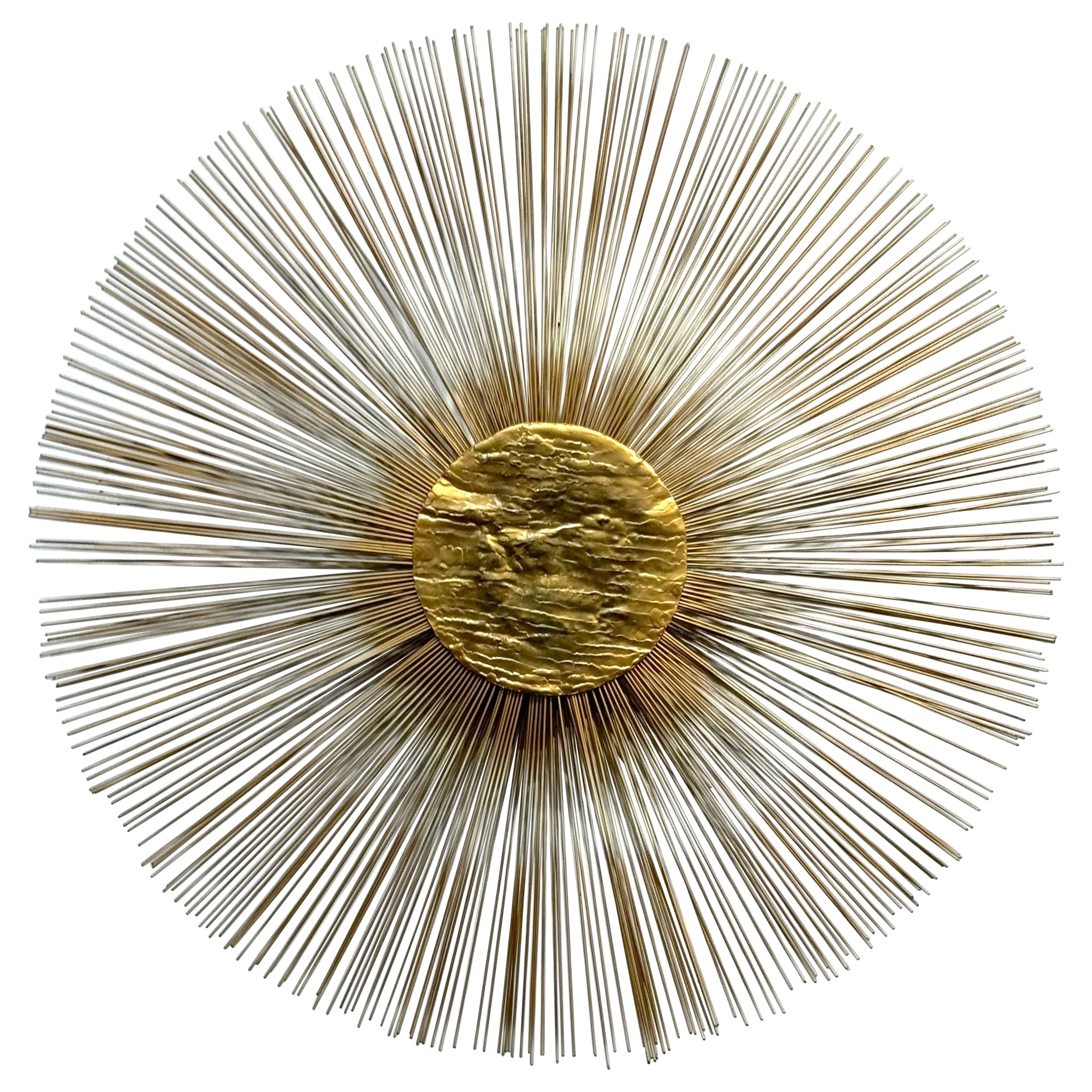Bruce and William Friedle 36" Bronze Sunburst Wall Sculpture