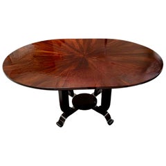 Art Deco Rosewood Dining Table by Jules Leleu, 1930s