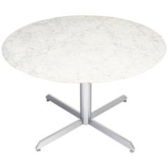 Knoll Style Mid-Century Marble-Top Dining Table