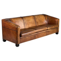 Art Deco sheep’s leather sofa