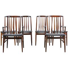Set of Six Danish Modern Rosewood Dining Chairs