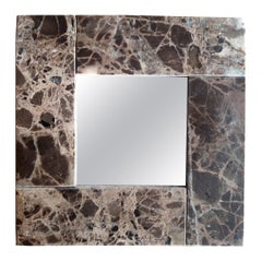 Marble Mirror Brown Emperor Marble Spain Contemporary Design Mirror Gift Present