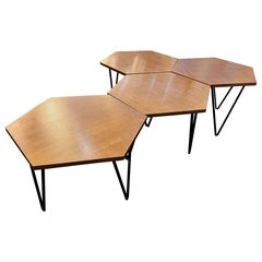 Gio Ponti-Set aus 4 modularen sechseckigen Couchtischen