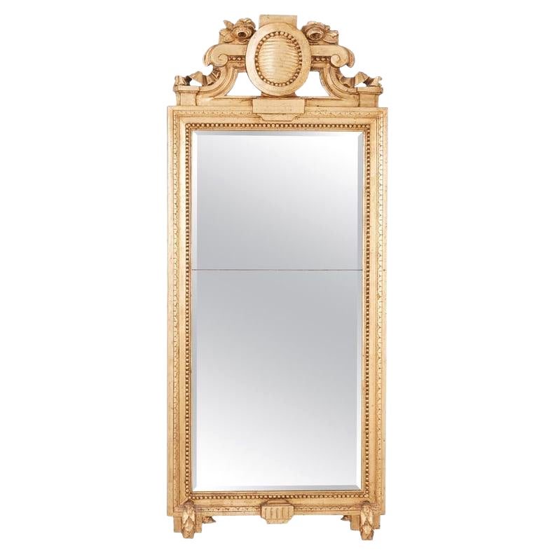 Gustavian Swedish Gilt Mirror, Signed by Carl Gustaf Fyrwald For Sale