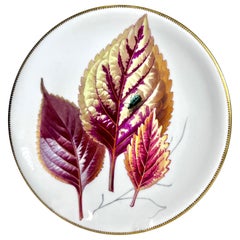 Atrrib Minton Aesthetic Movement Hand Painted Cabinet Dessert Plate Leaf Decor