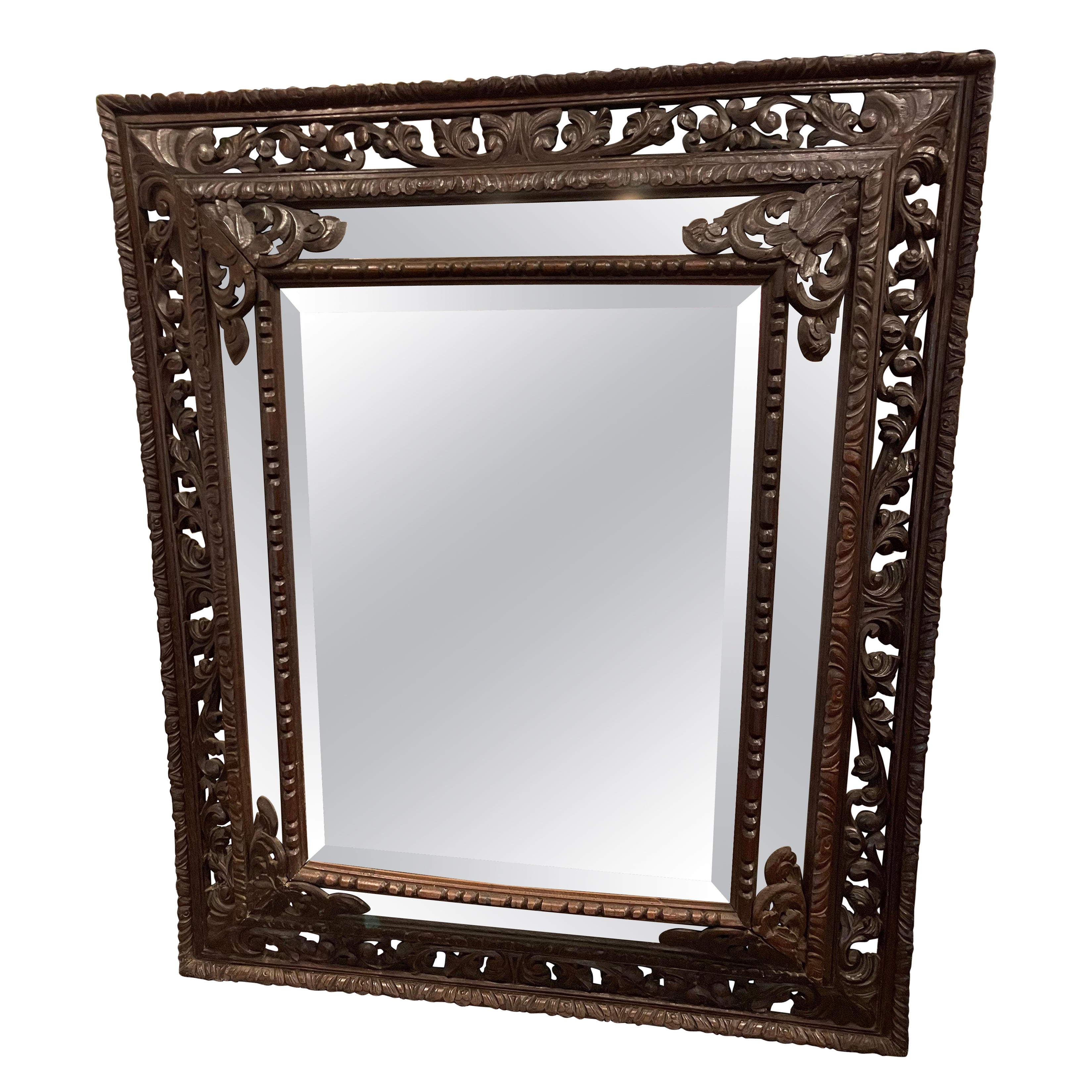 Miroir horizontal ou vertical en Oak Oak, 19ème siècle en vente