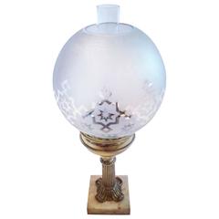 19th Century Electrified Oil Lamp 12