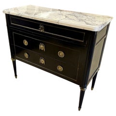 Vintage French Louis XVI Ebonized Chest in the Manner of Maison Jansen.